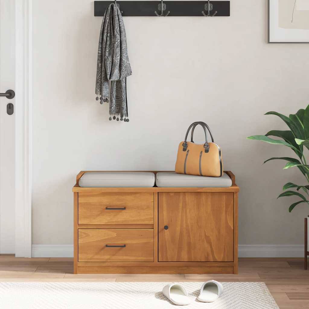 vidaXL Flurbank SANDNES 87x40x50 cm Massivholz Kiefer