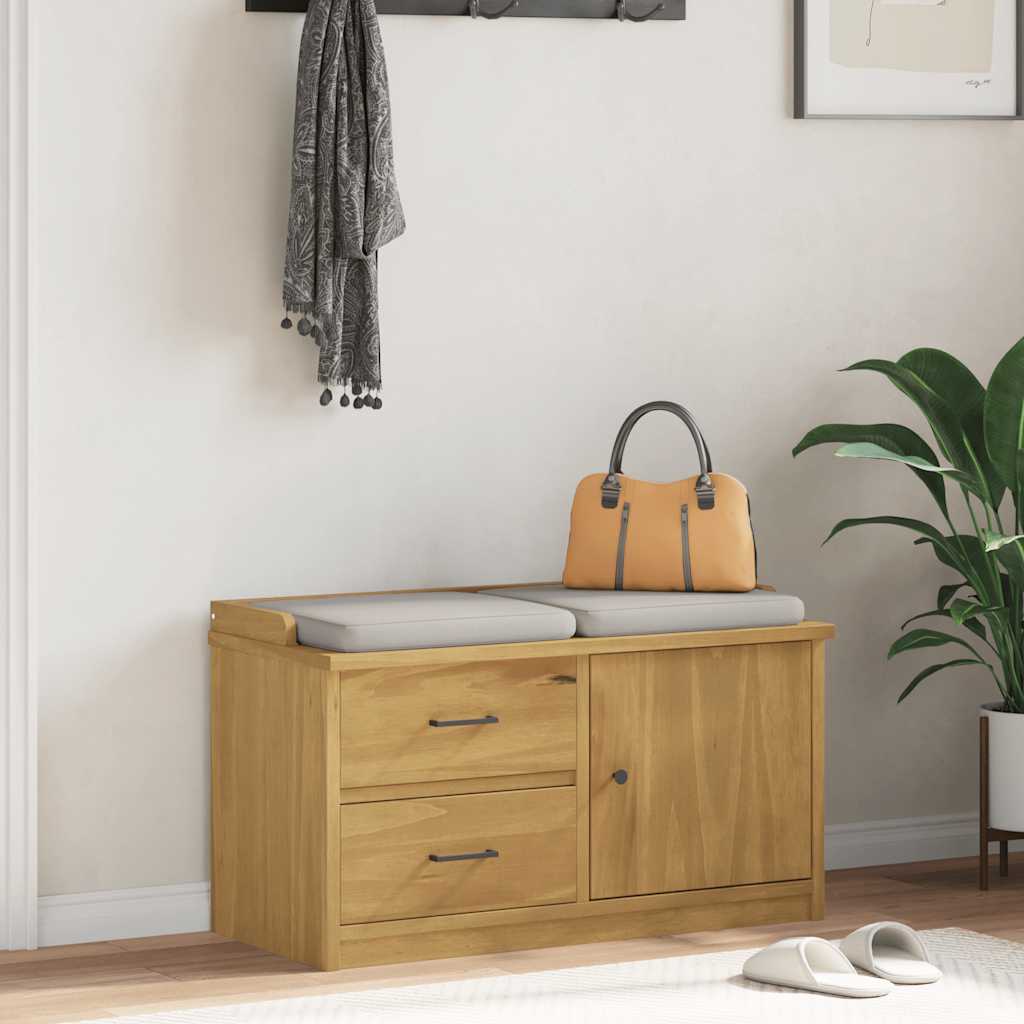 vidaXL Flurbank SANDNES 87x40x50 cm Massivholz Kiefer