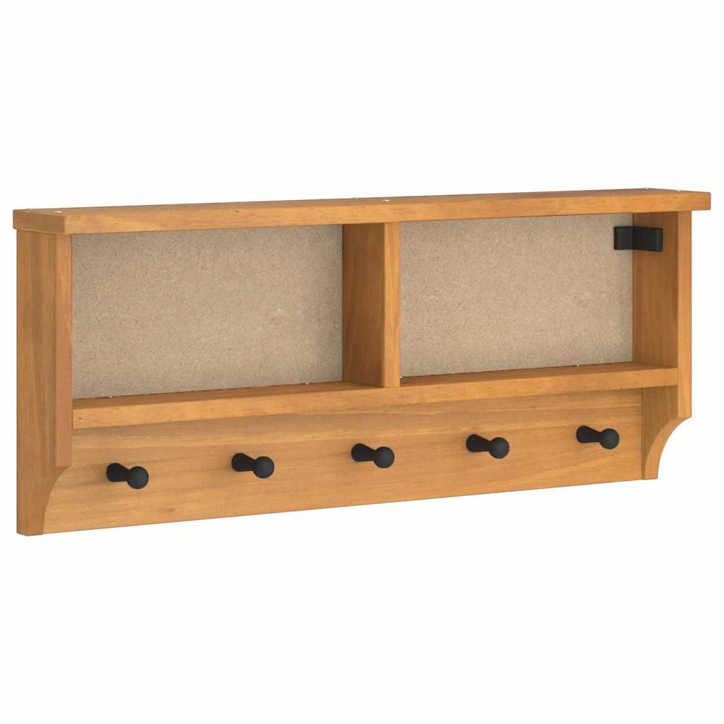vidaXL Wandgarderobe SANDNES 87x12x35 cm Massivholz Kiefer