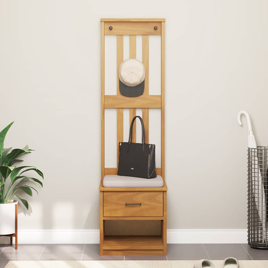 vidaXL Garderobenständer SANDNES 45x40x159,5 cm Massivholz Kiefer