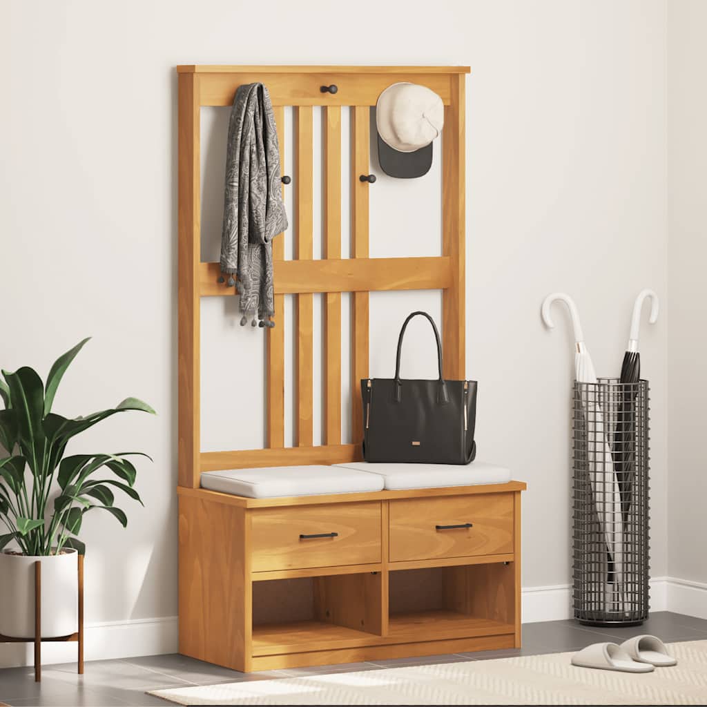 vidaXL Garderobenständer SANDNES 45x40x159,5 cm Massivholz Kiefer