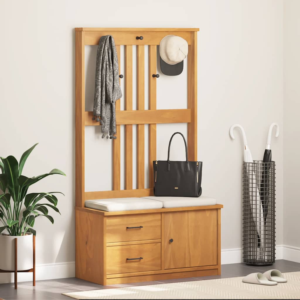 vidaXL Garderobenständer SANDNES 87x40x159,5cm Massivholz Kiefer