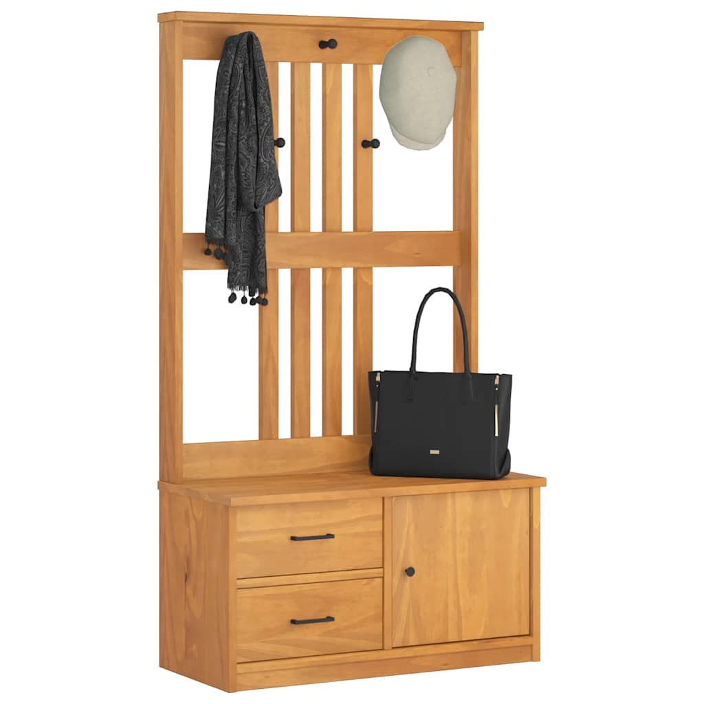 vidaXL Garderobenständer SANDNES 87x40x159,5cm Massivholz Kiefer
