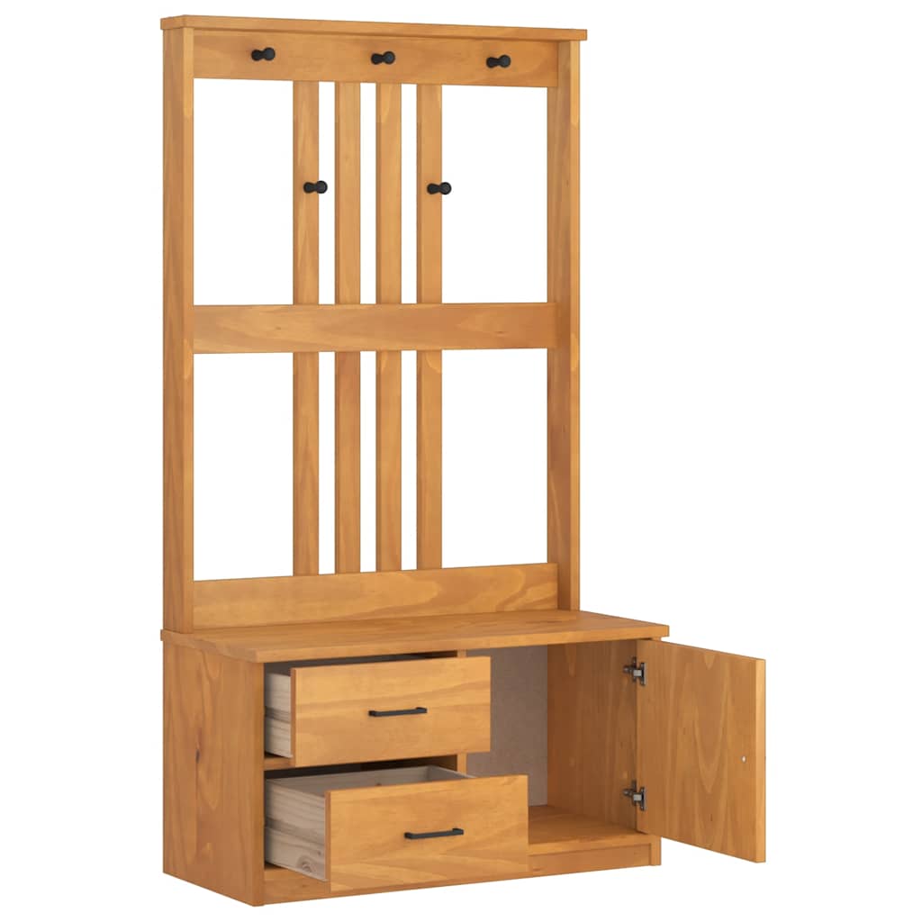 vidaXL Garderobenständer SANDNES 87x40x159,5cm Massivholz Kiefer