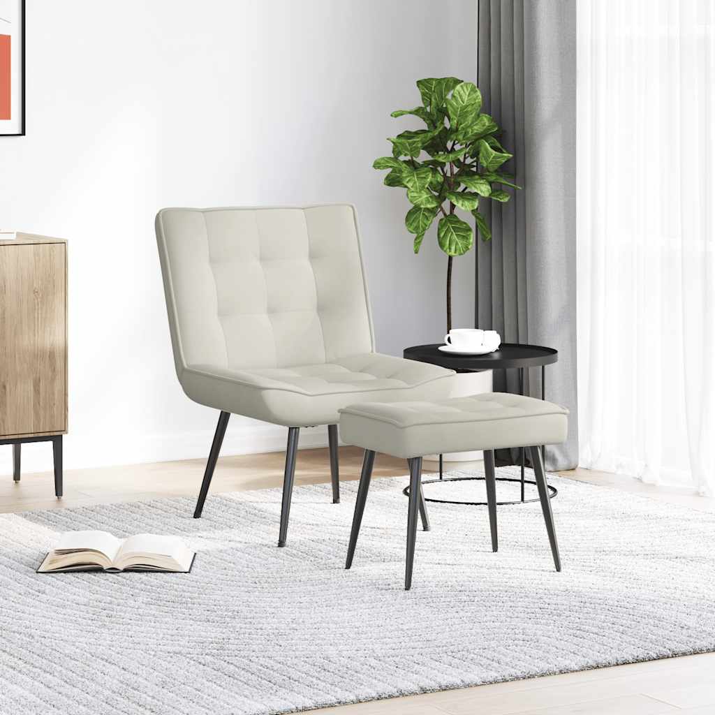 vidaXL Relaxsessel Hellgrau 64x74x84 cm Samt