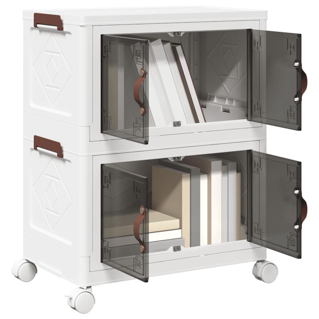 vidaXL Aufbewahrungsbox mit Rädern Stapelbar 28 L 48,5x29,5x33 cm