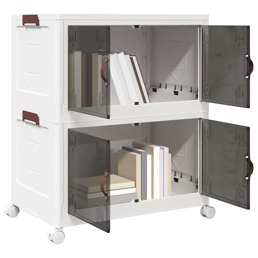 vidaXL Aufbewahrungsbox mit Rädern Stapelbar 28 L 48,5x29,5x33 cm