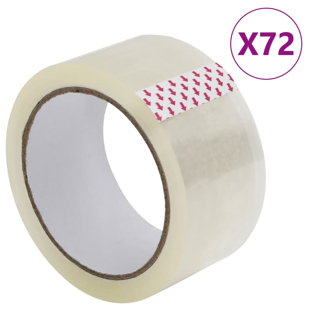vidaXL Paketklebeband 12 Stk. Transparent 48 mm x 66 m