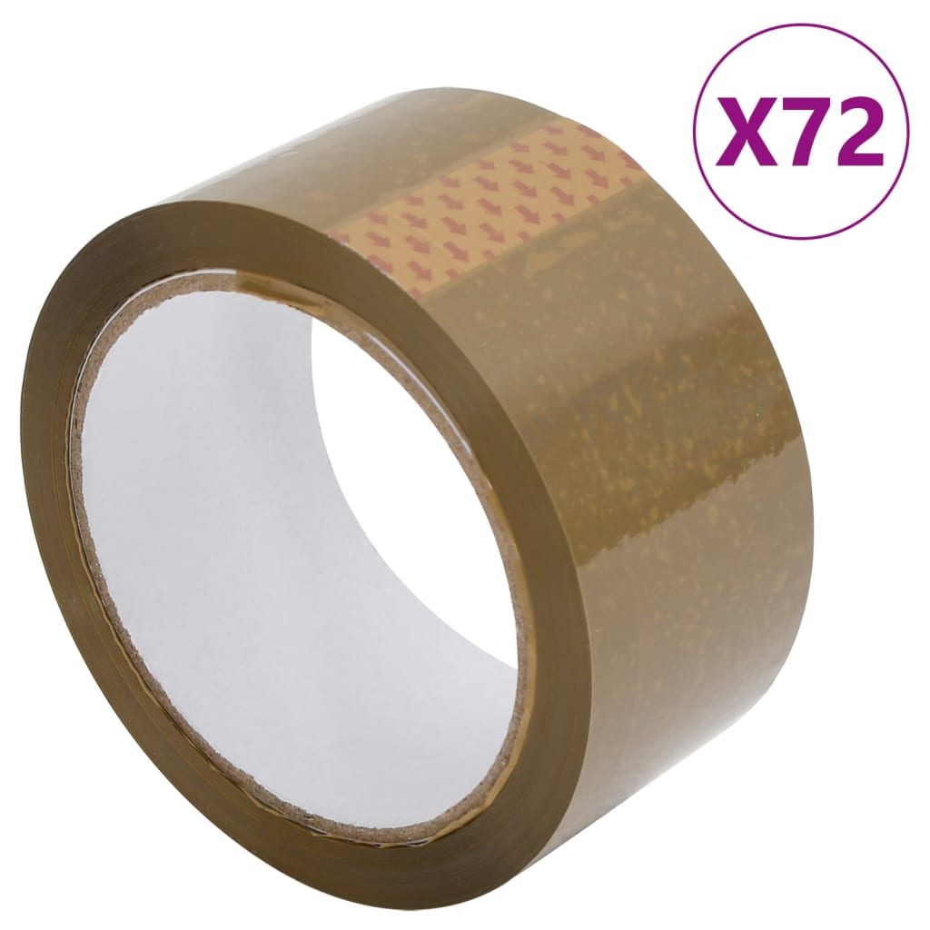 vidaXL Paketklebeband 12 Stk. Transparent 48 mm x 66 m