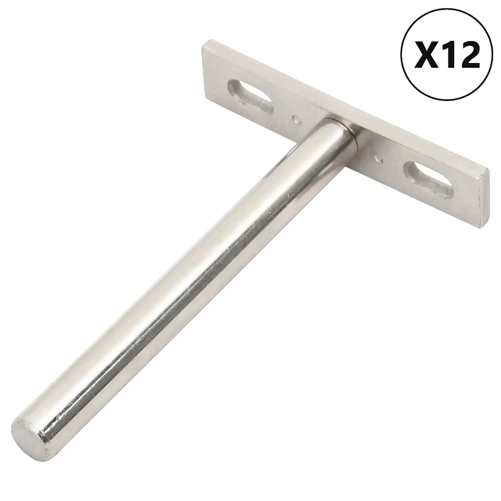 vidaXL Regalträger Schwebend 12 Stk. Unsichtbar Ø10x100 mm