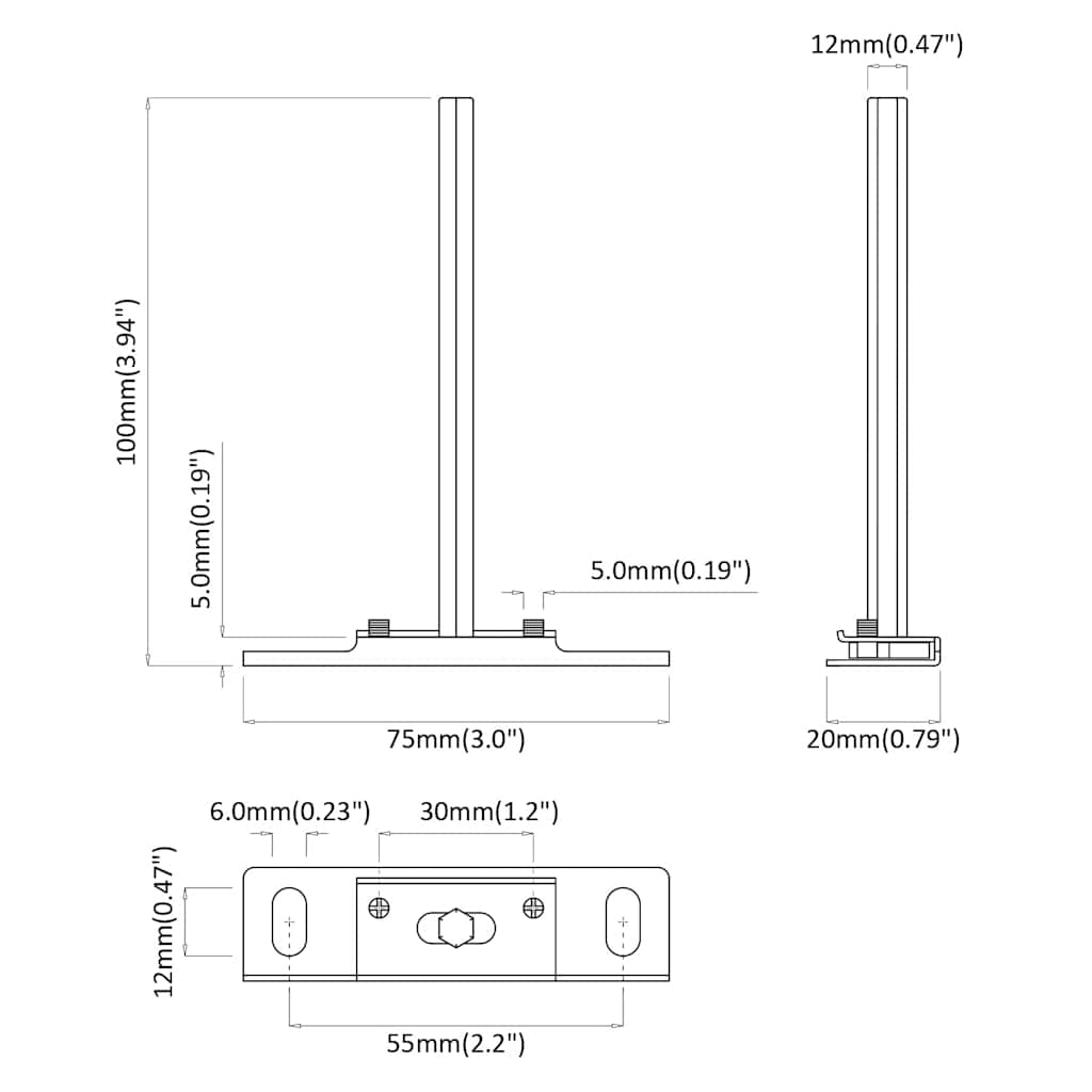 vidaXL Regalträger Schwebend 12 Stk. Unsichtbar Ø12x100 mm
