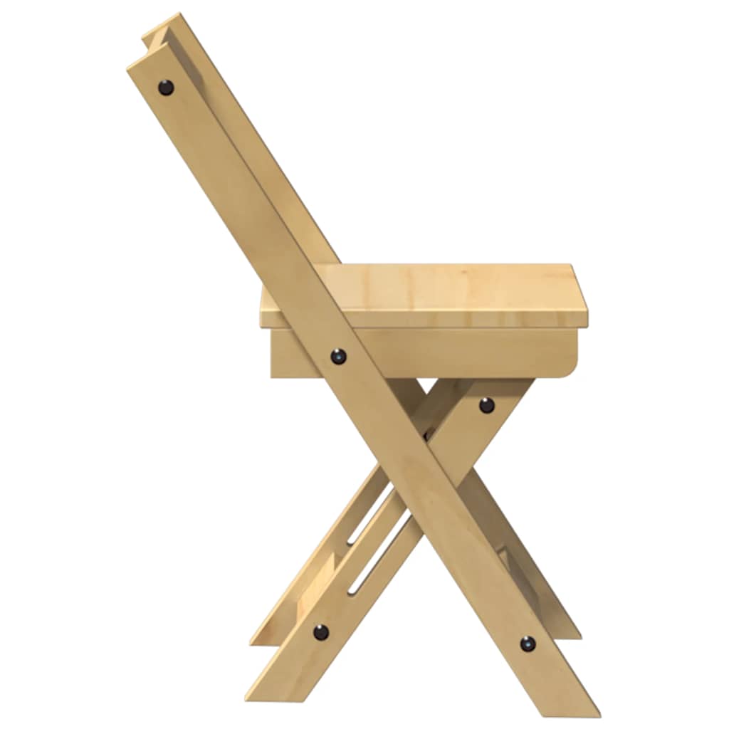 vidaXL Esszimmerstühle Klappbar 4 Stk. Corona Wachsbraun Massivholz