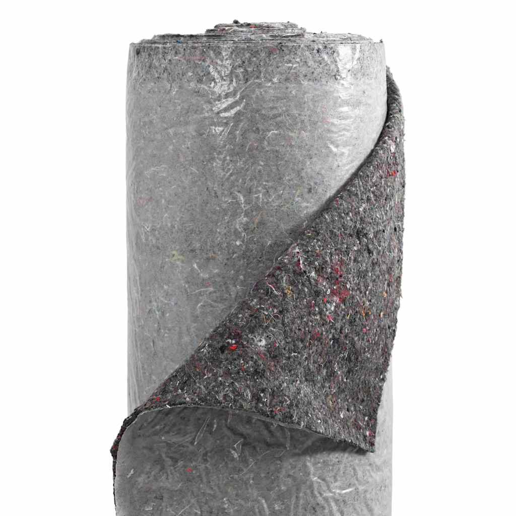 vidaXL Teichvlies Grau 1 x 10 m Polyester und Baumwolle