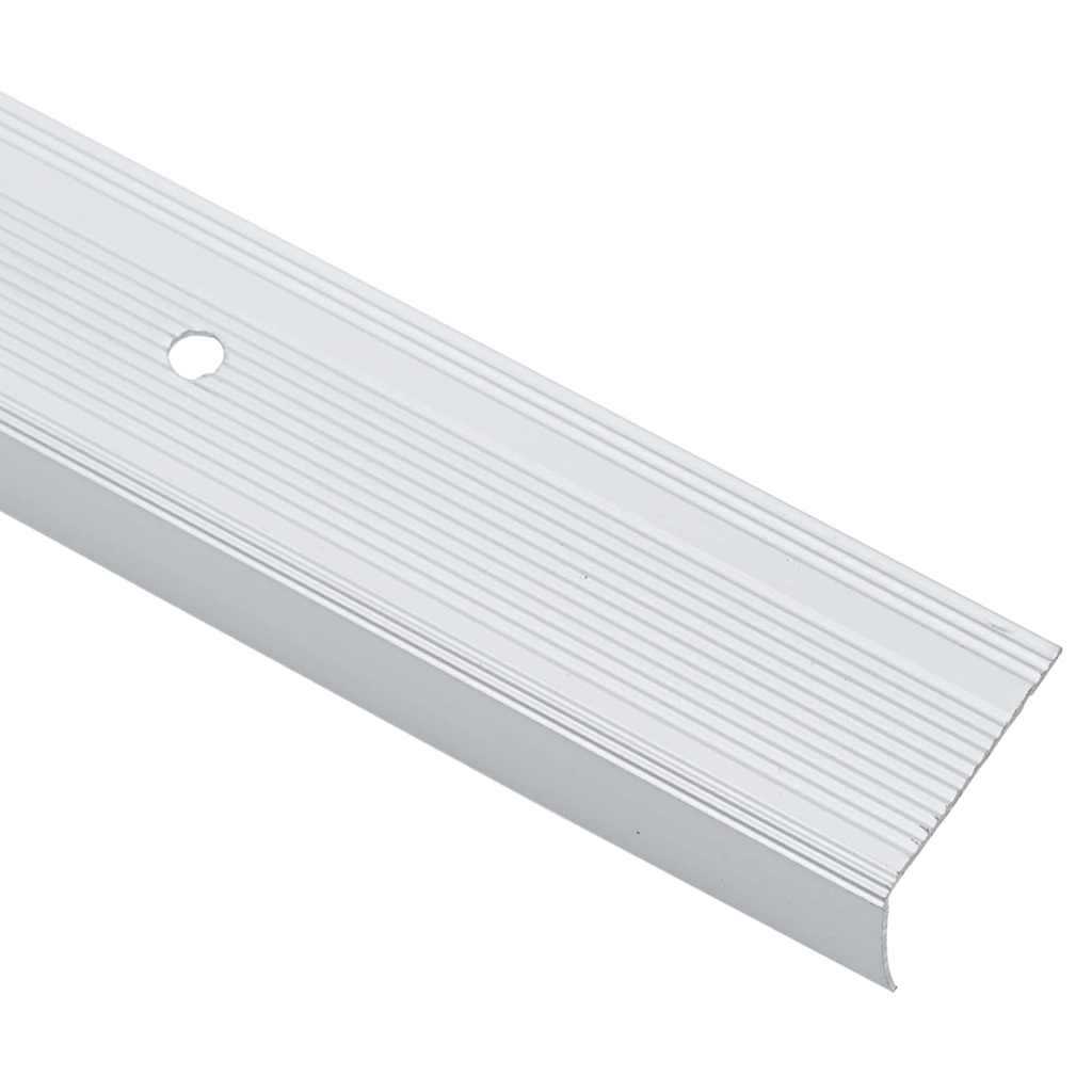 vidaXL Treppenkantenprofile 10 pcs Silber 67 x 3 x 2 cm Aluminium