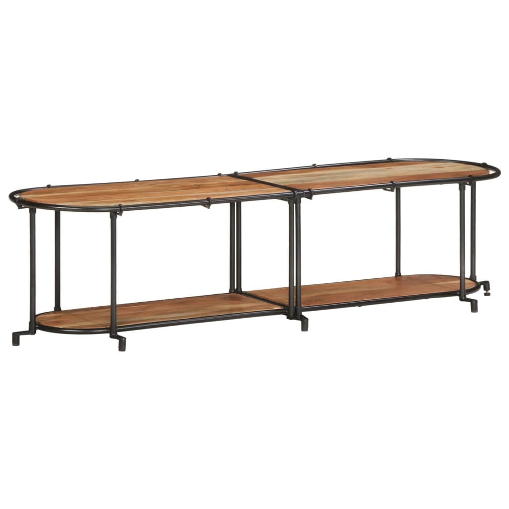 vidaXL TV-Regal 100x42x40 cm Raues Mangoholz