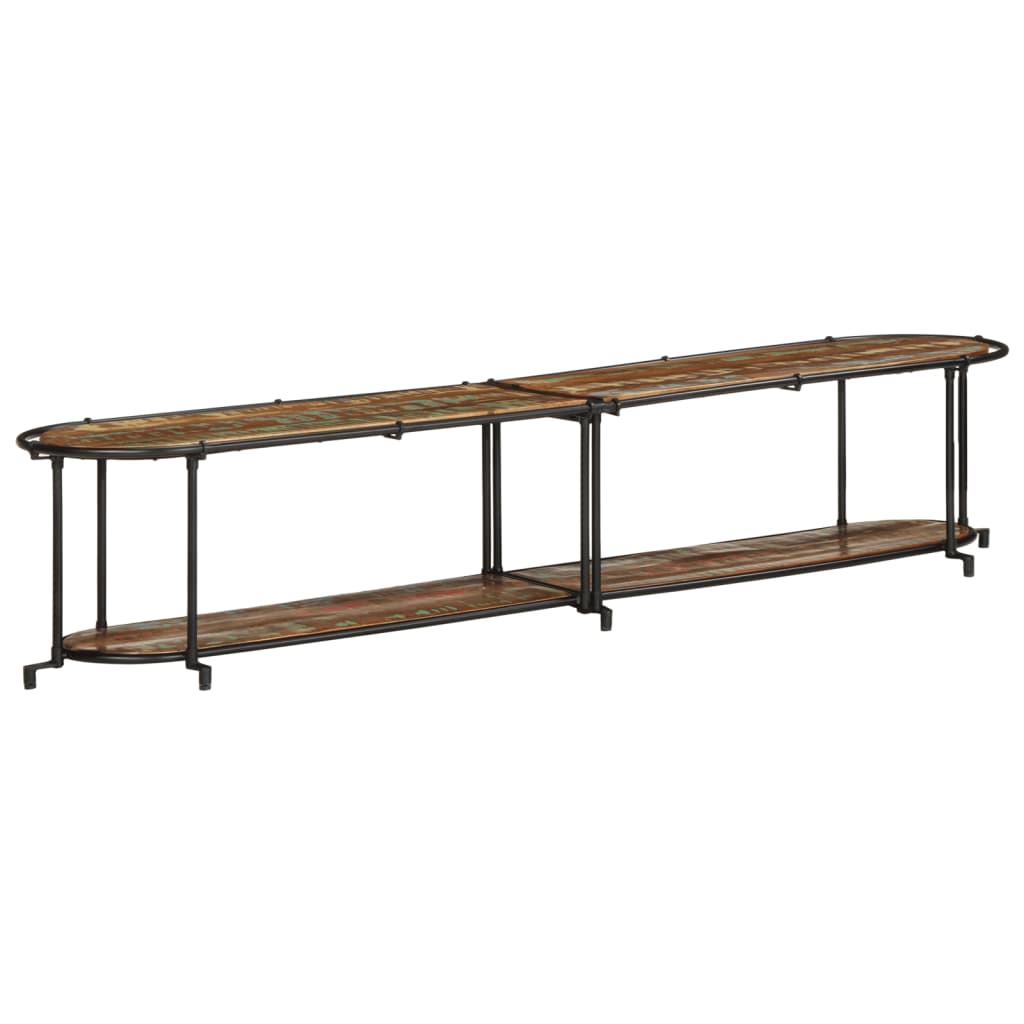 vidaXL TV-Regal 100x42x40 cm Raues Mangoholz