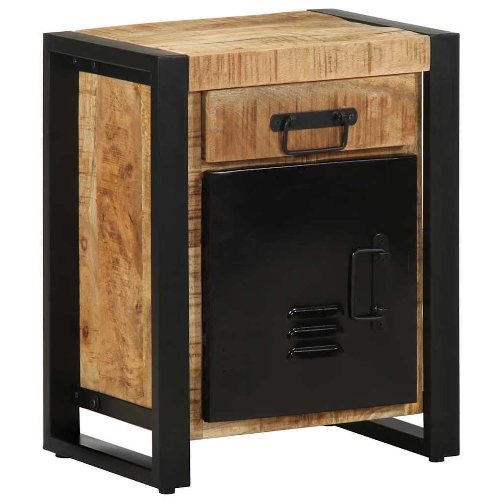 vidaXL Nachttisch 40x30x50 cm Raues Mango-Massivholz