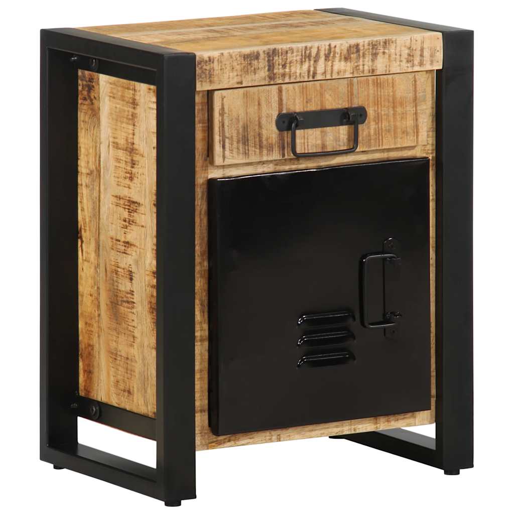 vidaXL Nachttisch 40x30x50 cm Raues Mango-Massivholz
