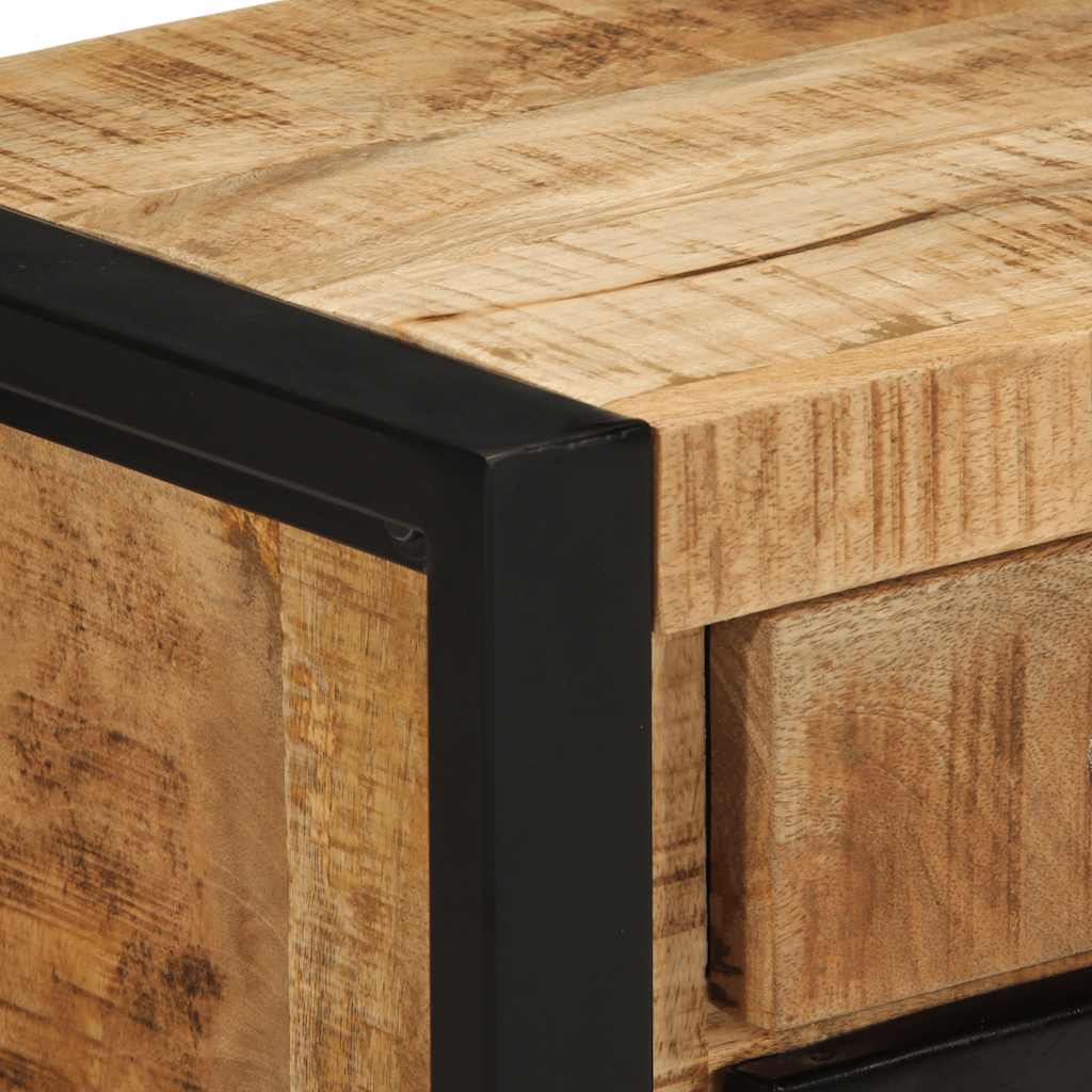 vidaXL Nachttisch 40x30x50 cm Raues Mango-Massivholz