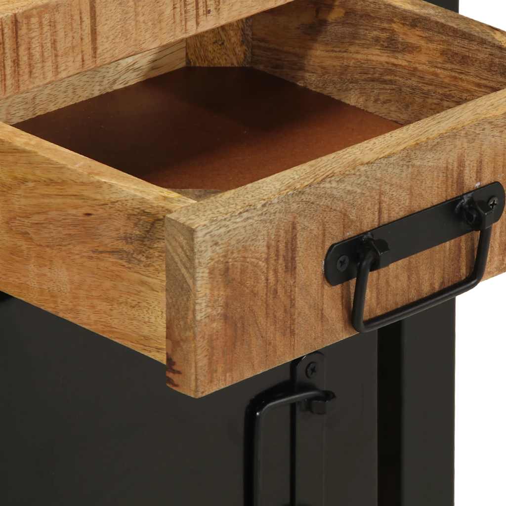 vidaXL Nachttisch 40x30x50 cm Raues Mango-Massivholz