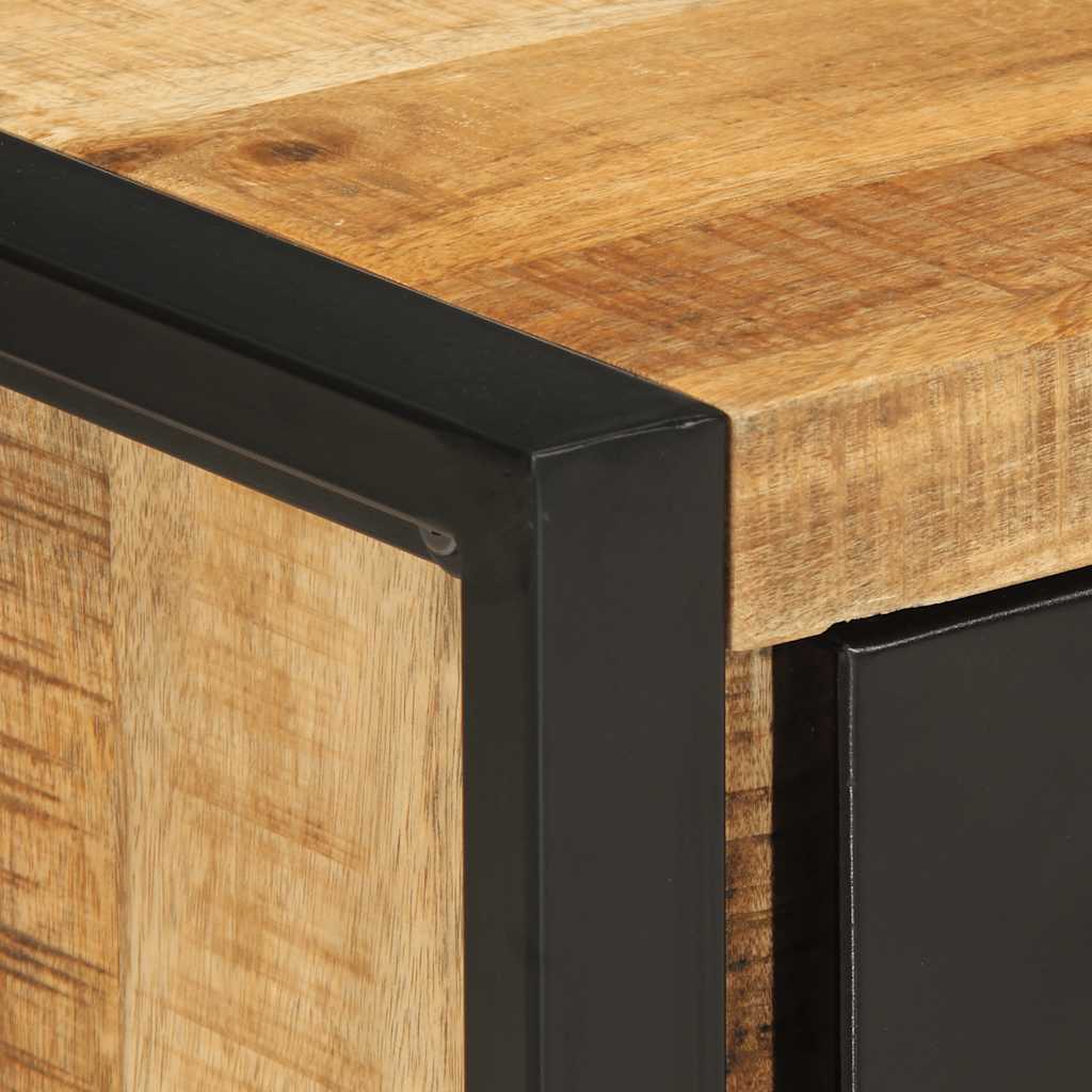 vidaXL Nachttisch 35x34x45 cm Raues Mangoholz