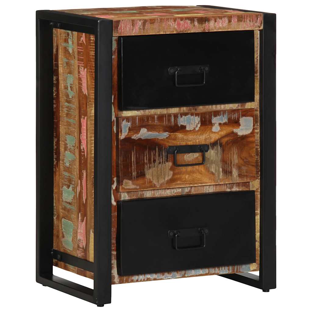 vidaXL Schubladenschrank Mehrfarbig 50x35x70 cm Massivholz Altholz
