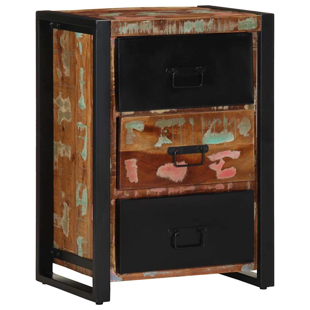 vidaXL Schubladenschrank Mehrfarbig 50x35x70 cm Massivholz Altholz