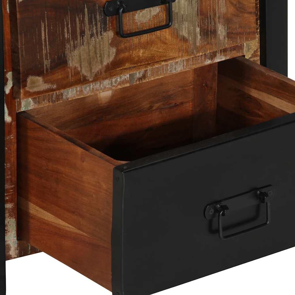 vidaXL Schubladenschrank Mehrfarbig 50x35x70 cm Massivholz Altholz