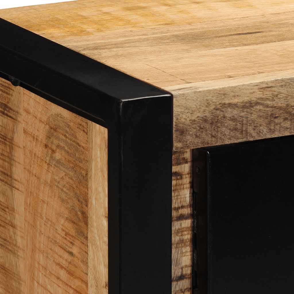 vidaXL TV-Schrank 80x30x35 cm Raues Massivholz Mango