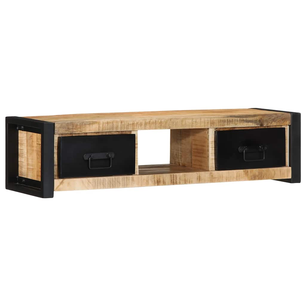 vidaXL TV-Schrank 100x30x25 cm Raues Massivholz Mango