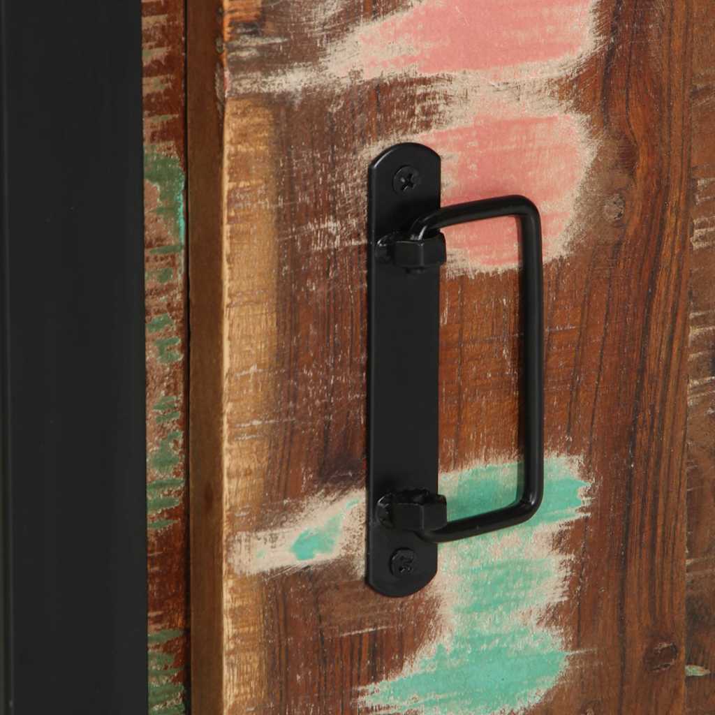 vidaXL Badschrank 40x30x90 cm Altholz Massivholz