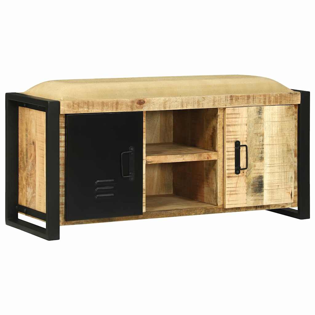 vidaXL Bank Schrank Braun 100 x 35 x 50 cm Massivholz Mango