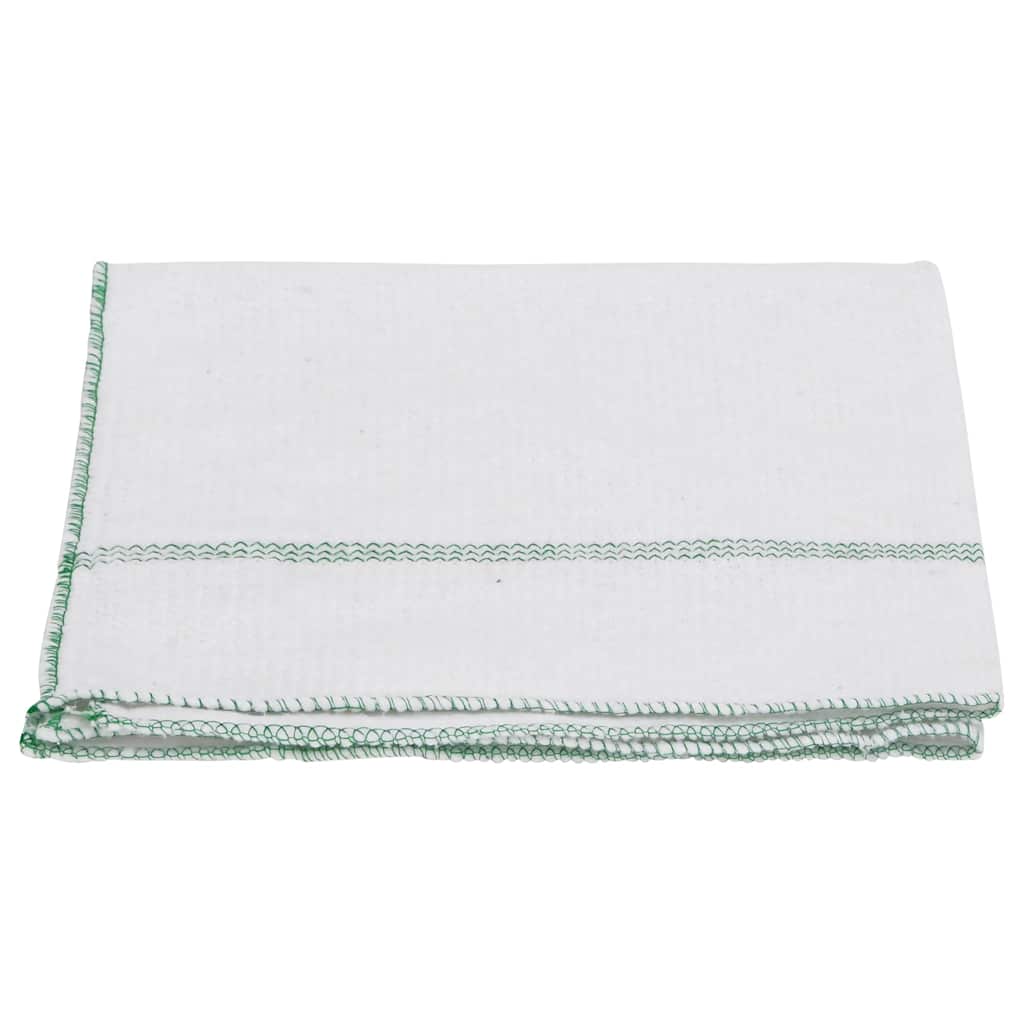 vidaXL Reinigungstücher 5 Stk. Weiß mit Grünen Gestreift 50x60 cm