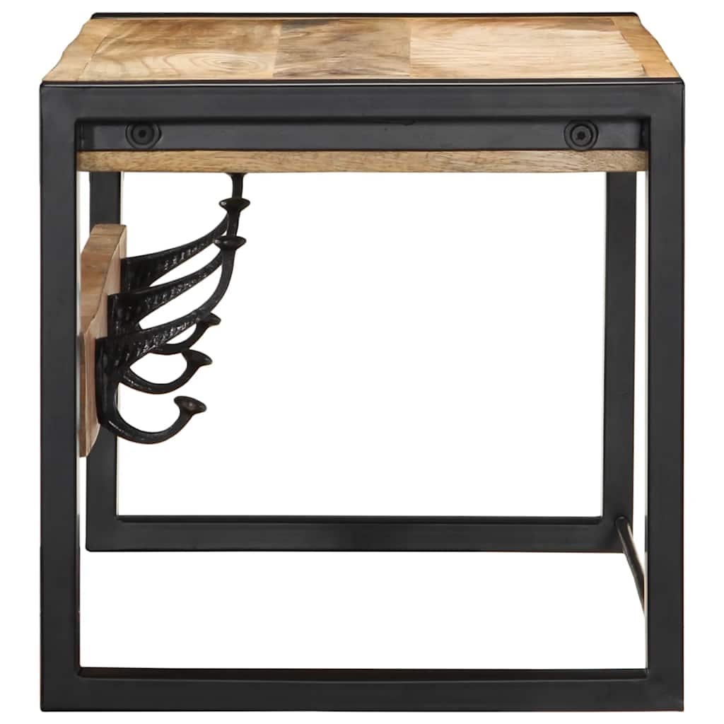 vidaXL Garderobe 80x35x35 cm Raues Massivholz Mango