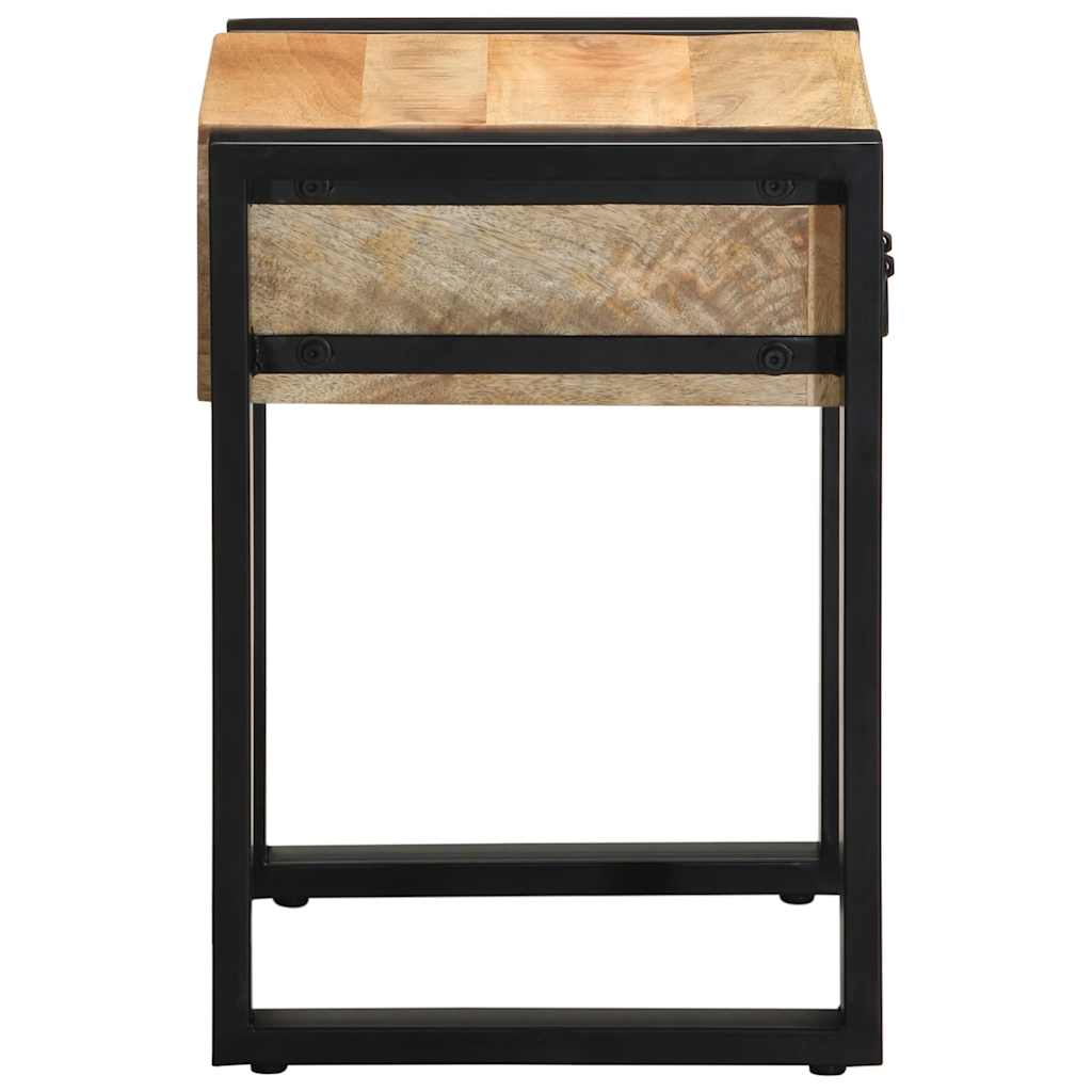 vidaXL Beistelltisch 35x35x50 cm Raues Massivholz Mango