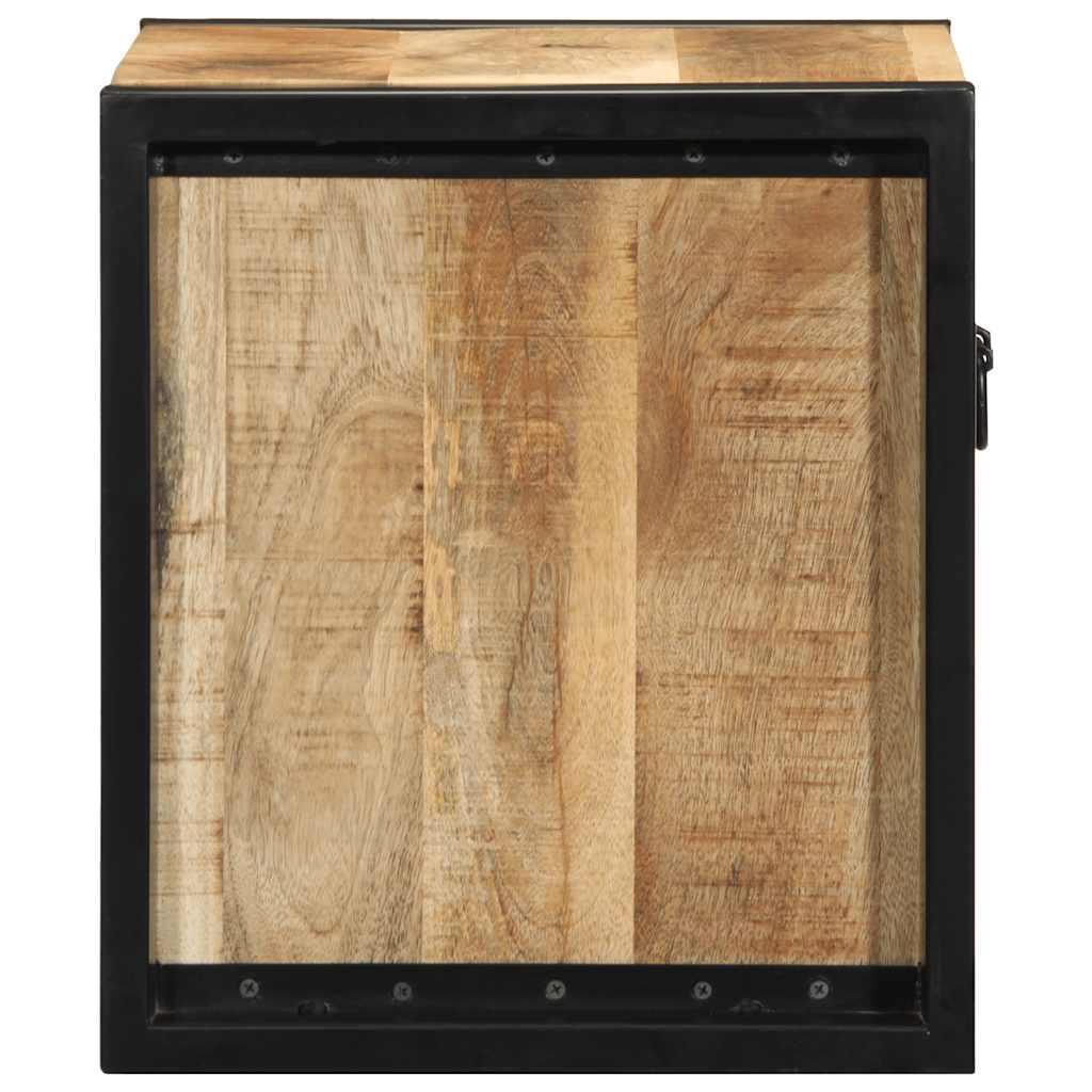 vidaXL Nachttisch 40x35x40 cm Raues Mango-Massivholz