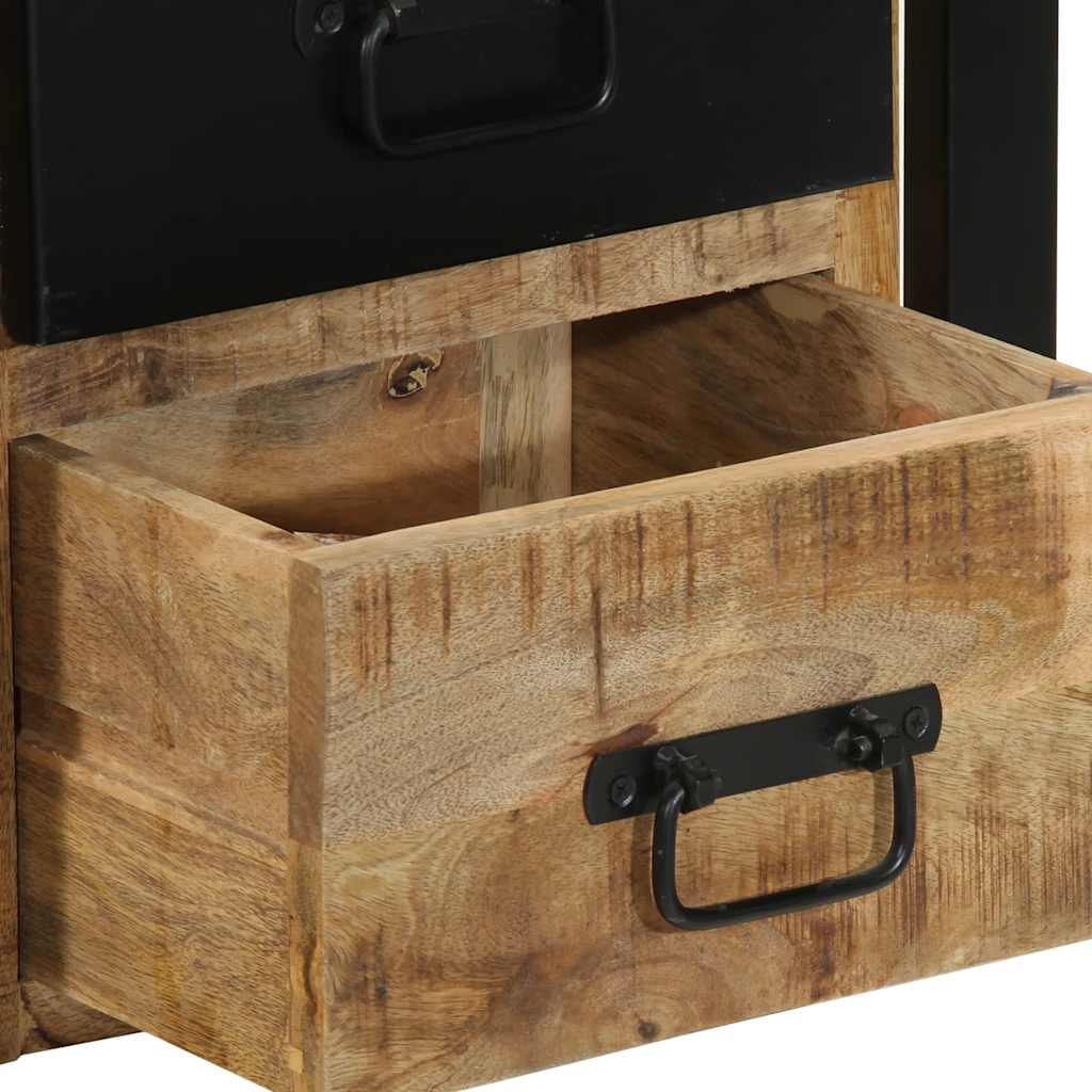 vidaXL Nachttisch 40x35x40 cm Raues Mango-Massivholz