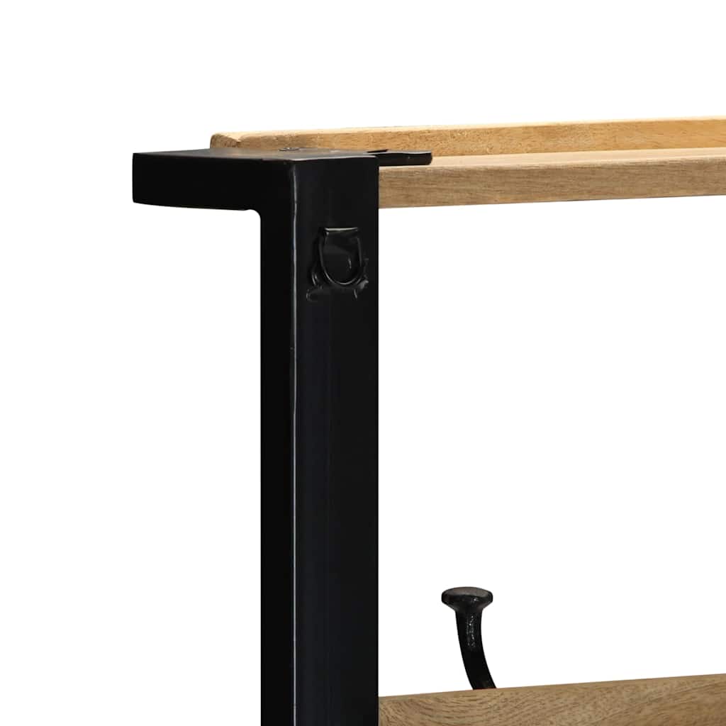 vidaXL Kleiderständer 80x40x190 cm Raues Massivholz Mango