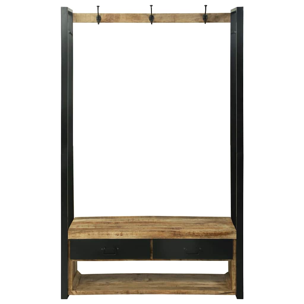 vidaXL Kleiderständer Braun 110 x 40 x 179 cm Massivholz Mango