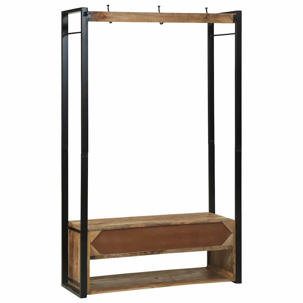 vidaXL Kleiderständer Braun 110 x 40 x 179 cm Massivholz Mango