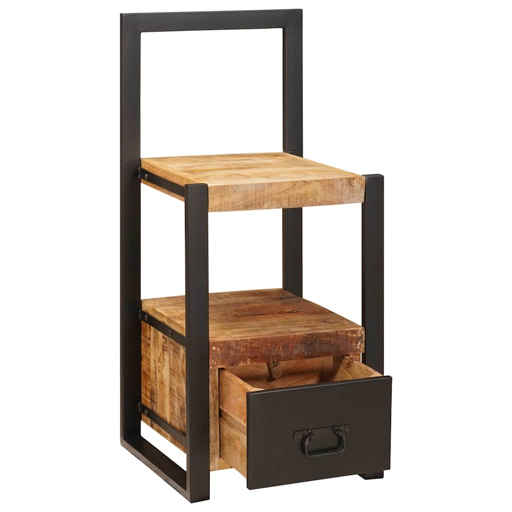 vidaXL Ankleidehaken mit Regal Braun 40 x 40 x 90 cm Massivholz Mango