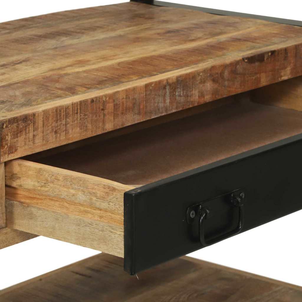 vidaXL Küchenregal Braun und Schwarz 80 x 40 x 160 cm Massivholz Mango