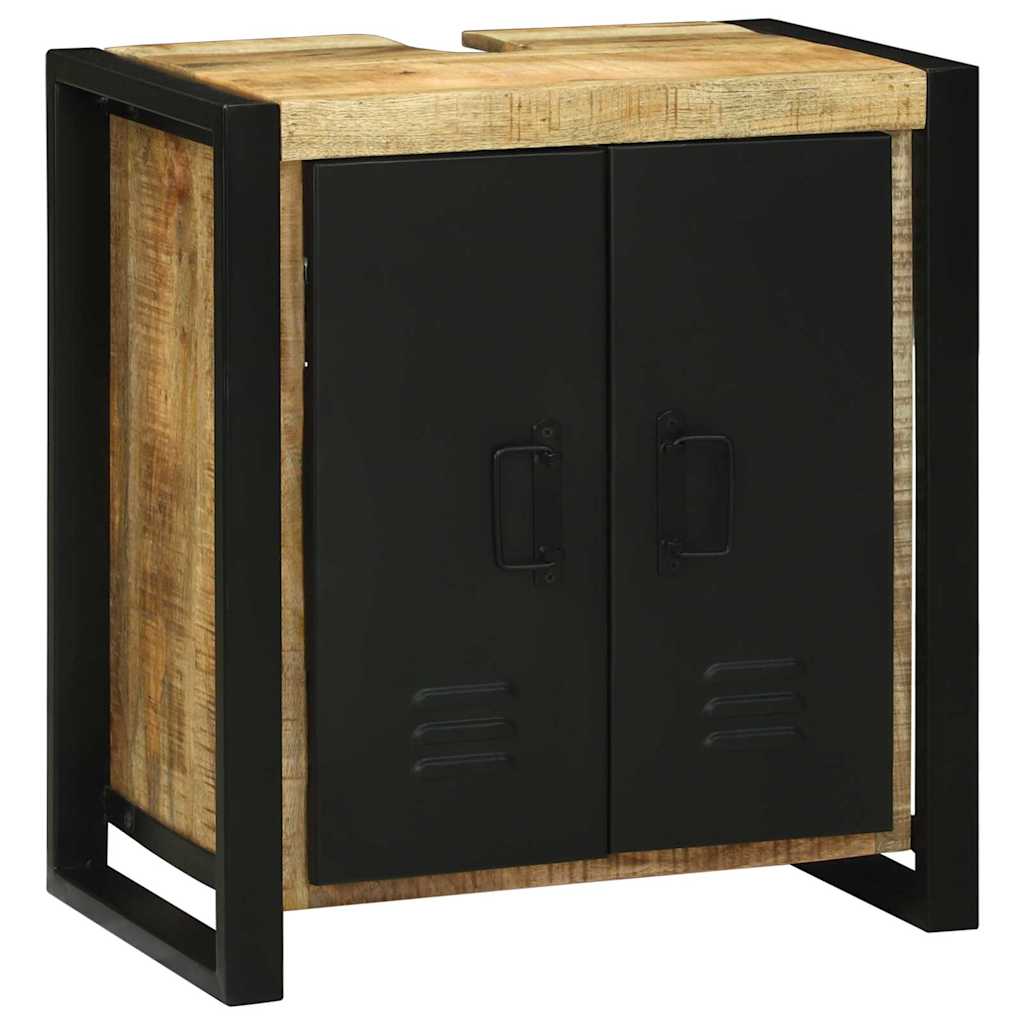 vidaXL Waschbeckenunterschrank Braun 55 x 35 x 60 cm Massivholz Mango