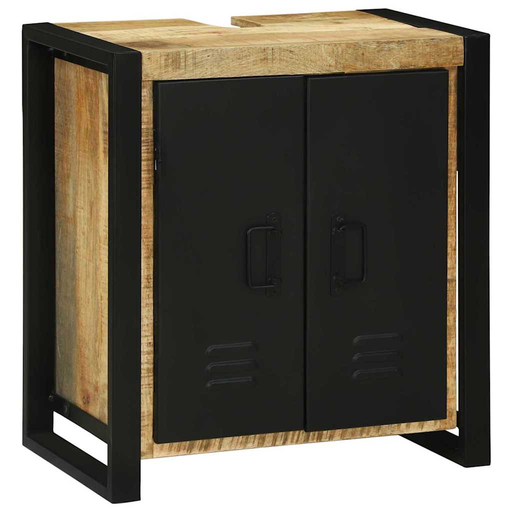 vidaXL Waschbeckenunterschrank Braun 55 x 35 x 60 cm Massivholz Mango