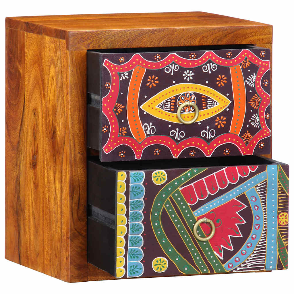 vidaXL Nachttisch Braun 35 x 30 x 40 cm Massivholz Akazie