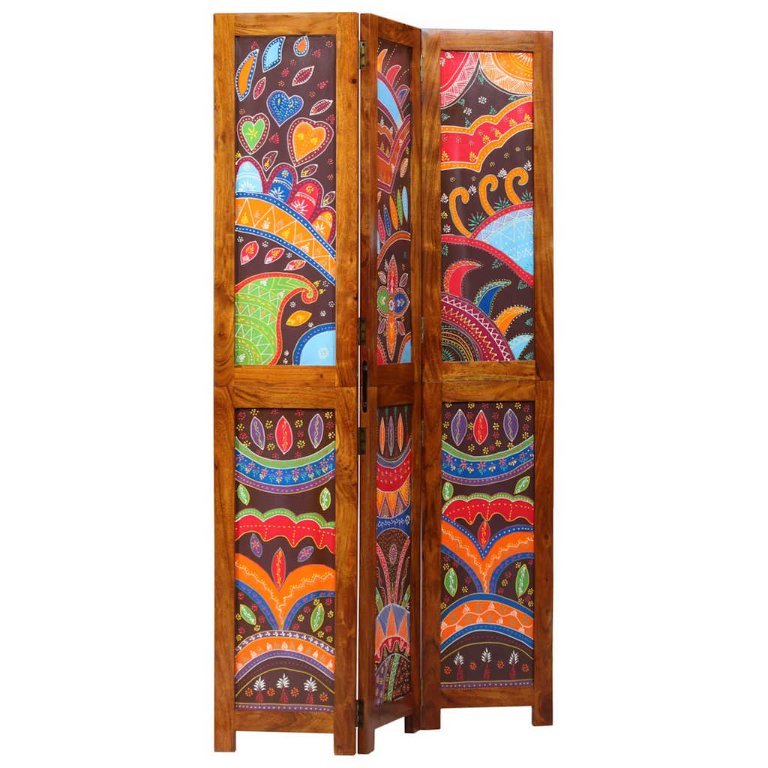 vidaXL Raumteiler Honigbraun 105 x 1,5 x 160 cm Massivholz Akazie