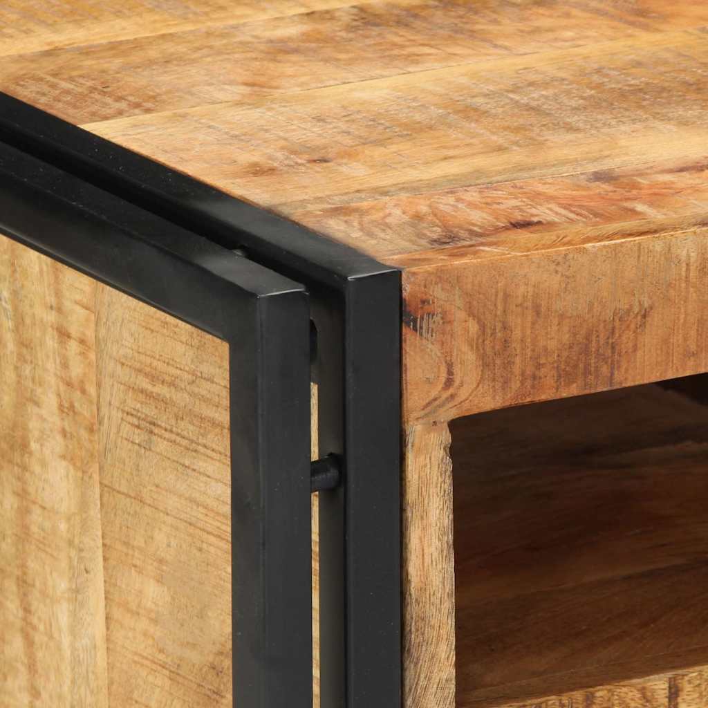 vidaXL Nachttisch 40x40x59 cm Raues Mango-Massivholz