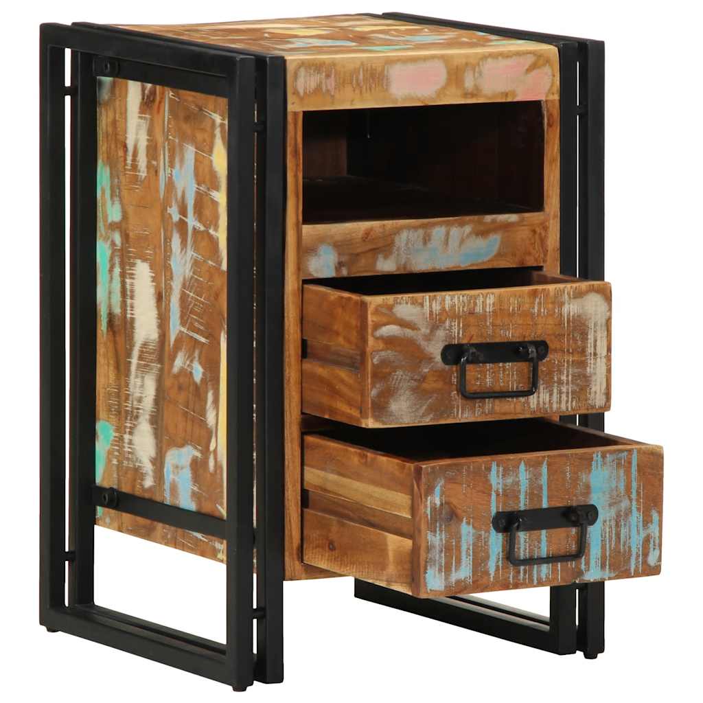 vidaXL Nachttisch 40x40x59 cm Altholz Massivholz