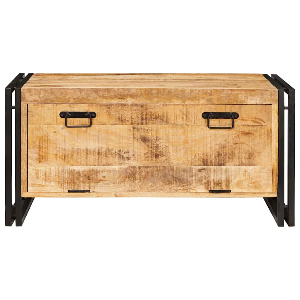 vidaXL Schuhschrank mit Tür Braun 90 x 38 x 45 cm Massivholz Mango