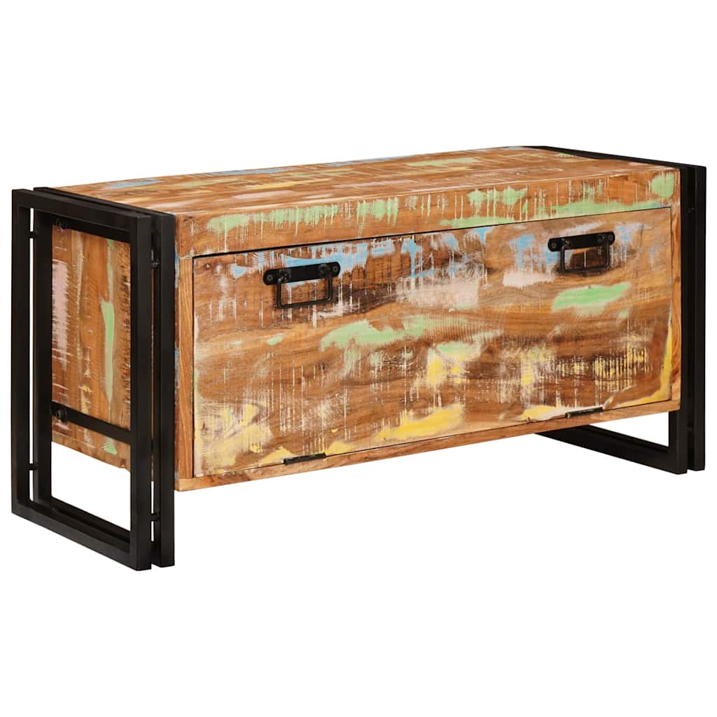 vidaXL Schuhschrank mit Tür Braun 90 x 38 x 45 cm Massivholz Mango